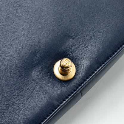 Chanel Medium Boy Bag Lambskin Dark Blue