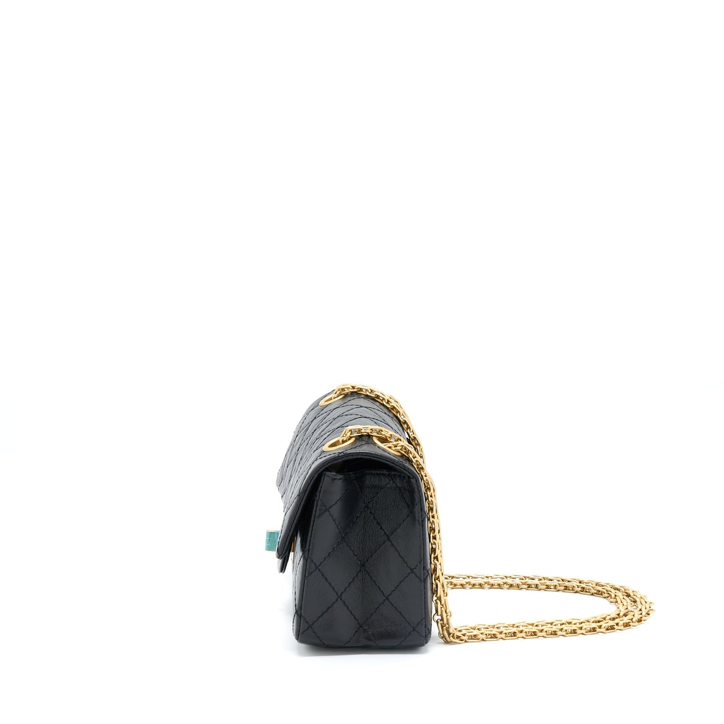 Chanel Mini 2.55 Reissue Flap Bag Aged Calfskin Black