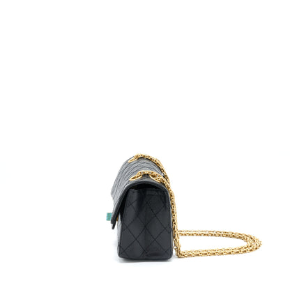 Chanel Mini 2.55 Reissue Flap Bag Aged Calfskin Black