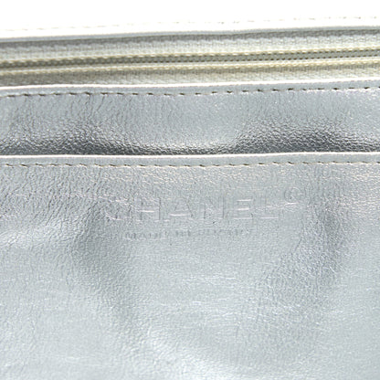 Chanel Maxi Classic Single Flap Bag Lambskin Silver