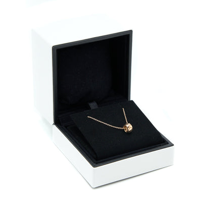 Chanel Coco Crush Necklace Quilted Motif Beige Gold