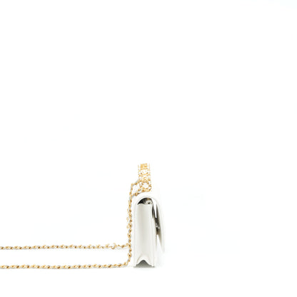 Chanel 22s Logo Top Handle Wallet On Chain Caviar White