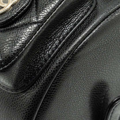 CHANEL 24A Mini Duma Backpack Grained Calfskin Black L (Microchip)