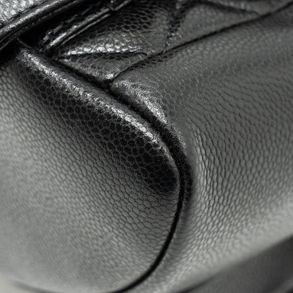 CHANEL 24A Mini Duma Backpack Grained Calfskin Black L (Microchip)