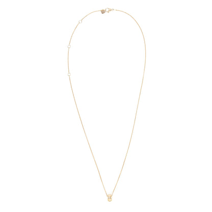 Chanel Coco Crush Necklace Quilted Motif Beige Gold