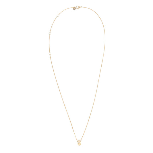 Chanel Coco Crush Necklace Quilted Motif Beige Gold