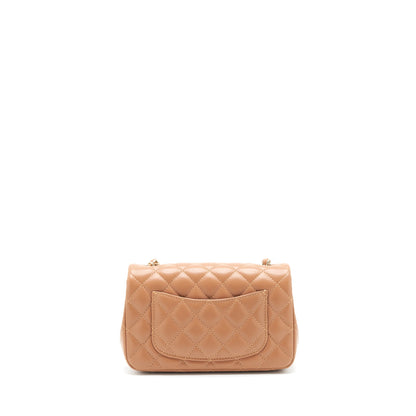 Chanel 22s Mini Rectangular Bag Lambskin Caramel L