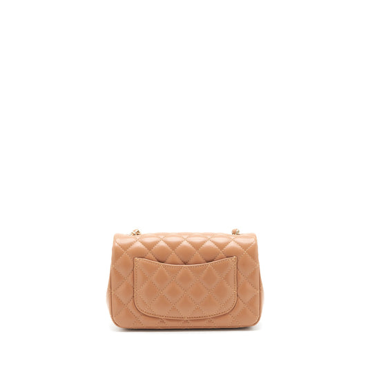 Chanel 22s Mini Rectangular Bag Lambskin Caramel L