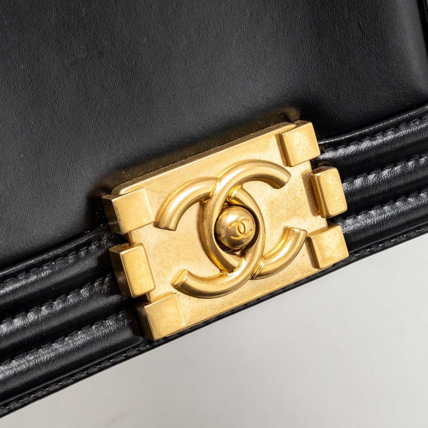 Chanel mini square boy bag limited edition calfskin black  (Microchip)