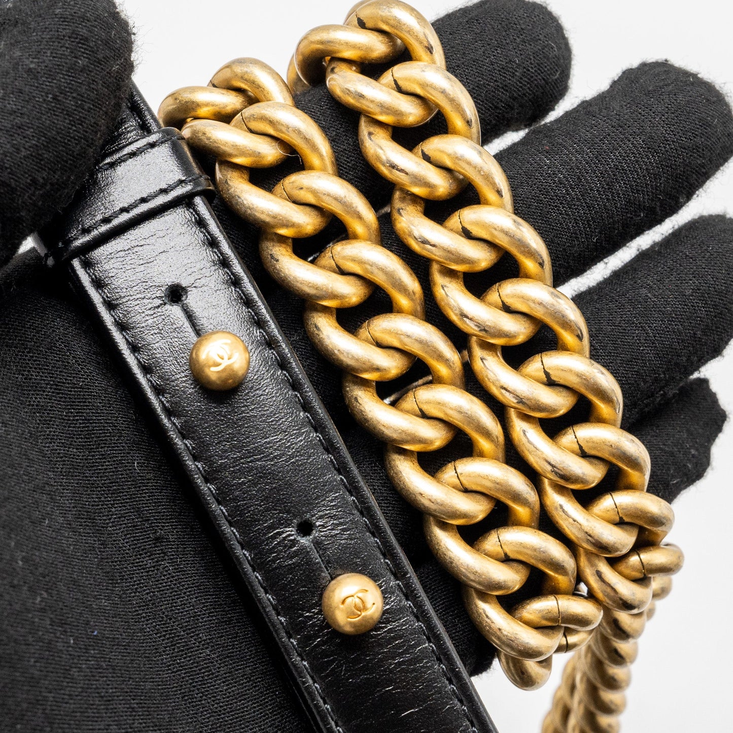 Chanel mini square boy bag limited edition calfskin black  (Microchip)