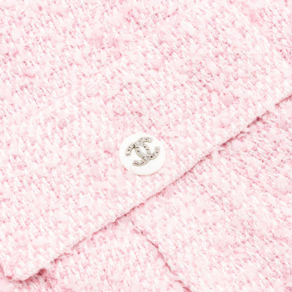 Chanel 21C Size 34 Jacket Polyamide/cotton/silk Pink/White