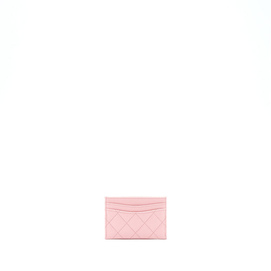Chanel Classic Card Holder Caviar Pink L