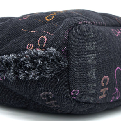 Chanel 22P Small Black Denim Bucket Bag  (Microchip)