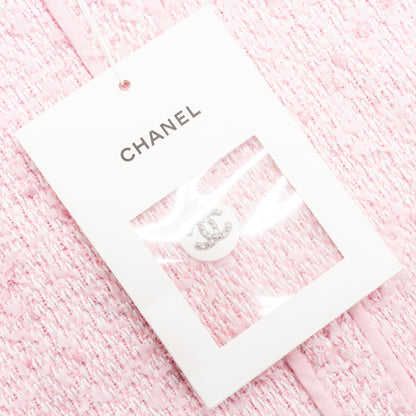 Chanel 21C Size 34 Jacket Polyamide/cotton/silk Pink/White