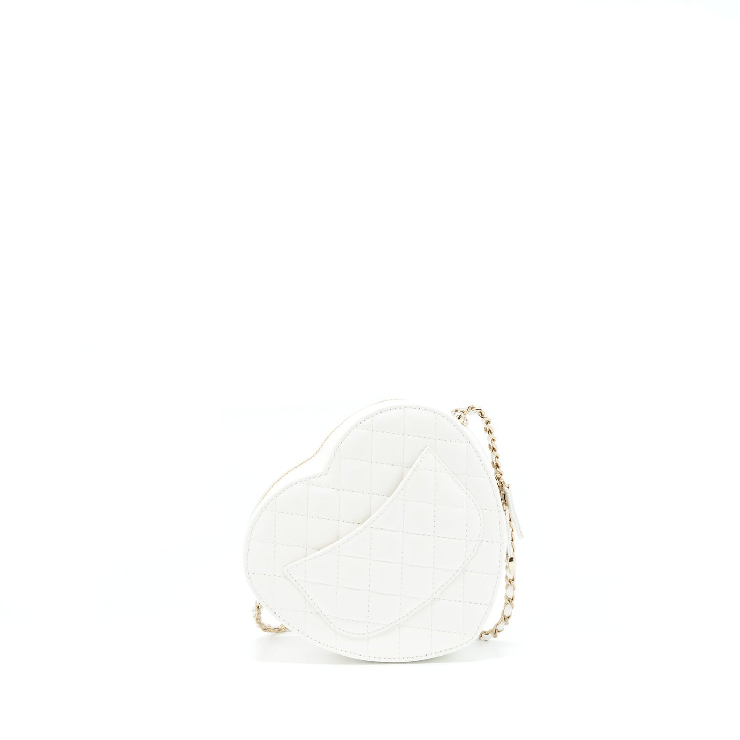 Chanel 22S Heart Bag Lambskin White L