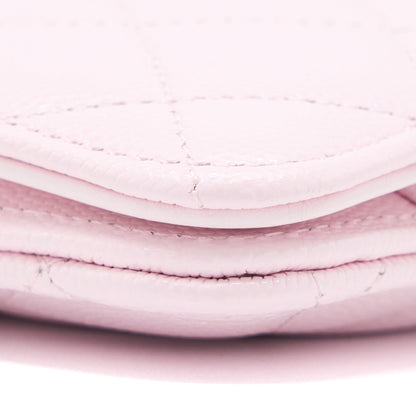 Chanel 2 in 1 Wallet on Chain Caviar Light Pink L