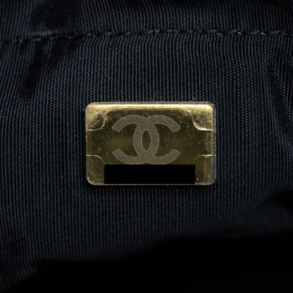 Chanel 22P Small Black Denim Bucket Bag  (Microchip)