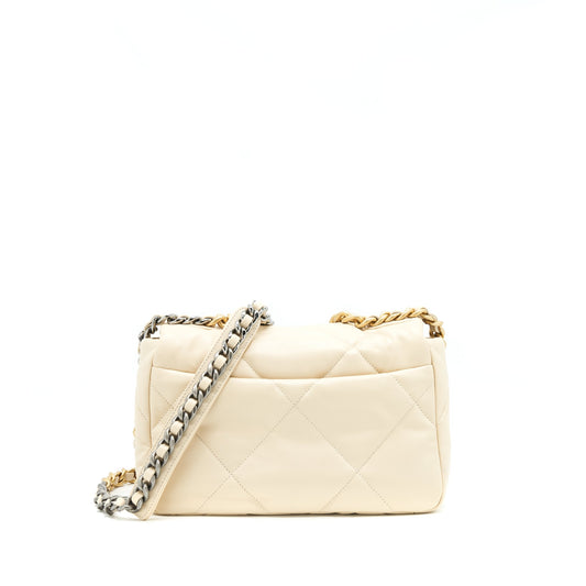 Chanel Small 19 Bag 19K Shiny Goatskin Beige