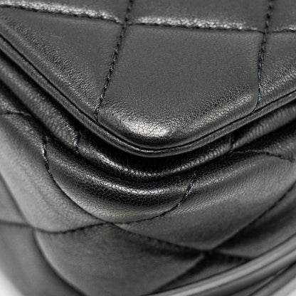 Chanel 23B Detail Chains Quilted Flap Bag Lambskin Black (Microchip)