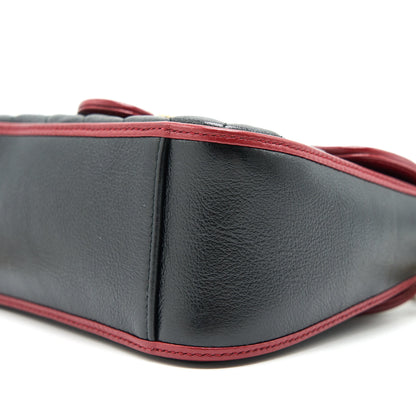 GUCCI GG MARMONT MINI TOP HANDLE BAG BLACK