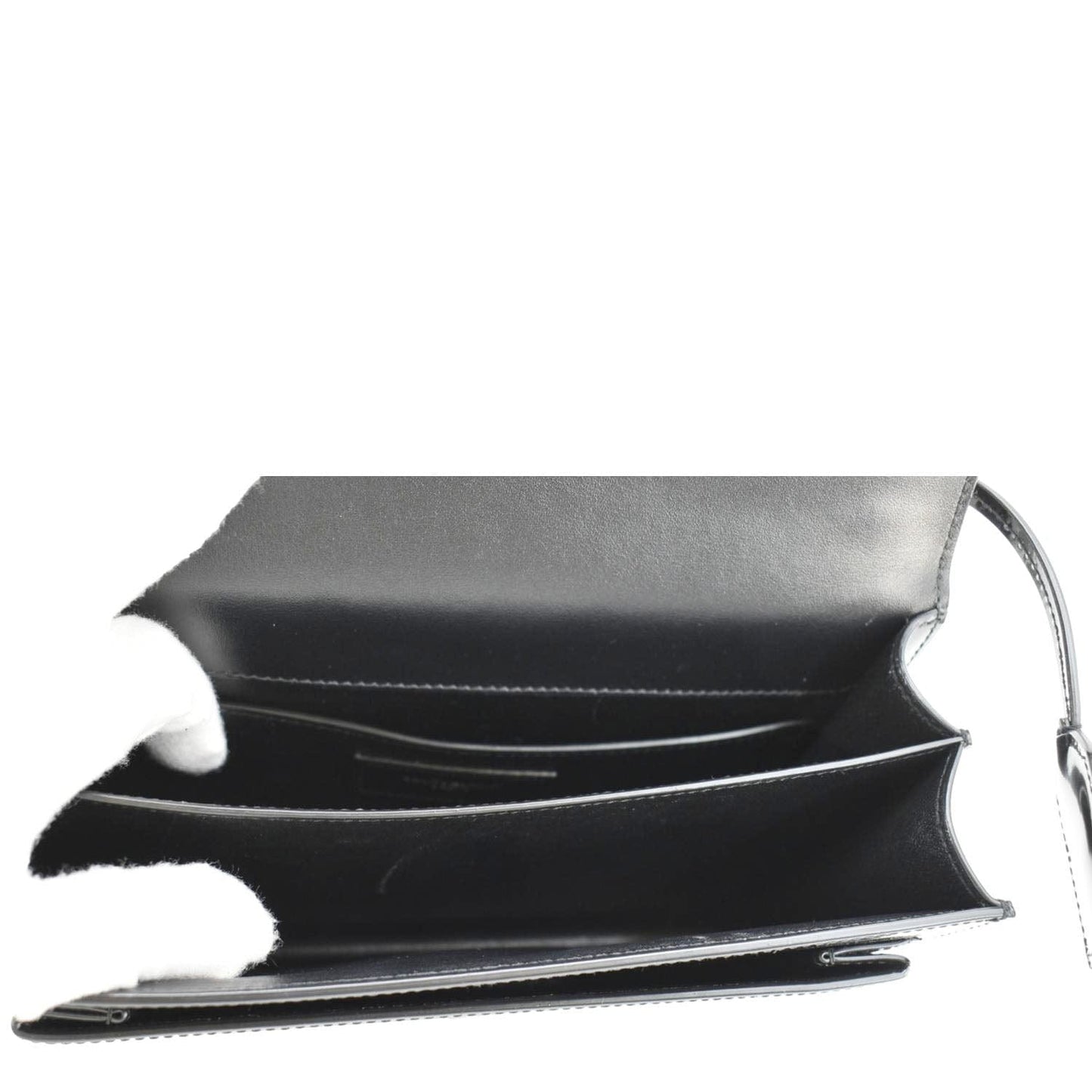 YVES SAINT LAURENT Monogram Sunset Medium Leather Shoulder Bag Black