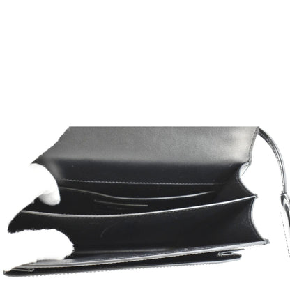 YVES SAINT LAURENT Monogram Sunset Medium Leather Shoulder Bag Black