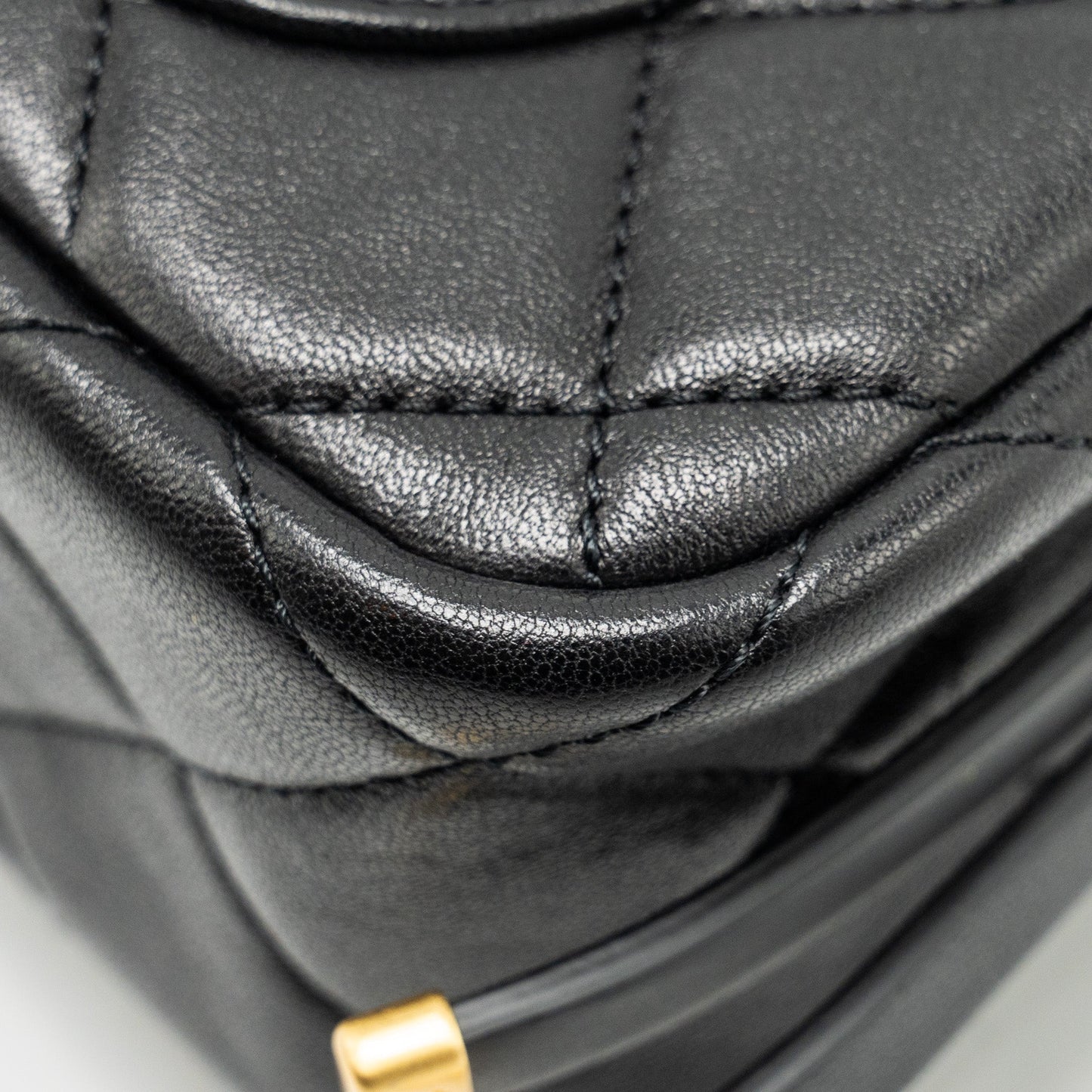 Chanel 23B Detail Chains Quilted Flap Bag Lambskin Black (Microchip)