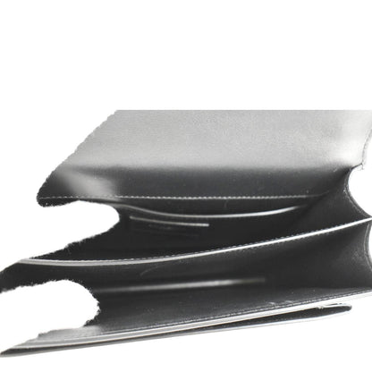 YVES SAINT LAURENT Monogram Sunset Medium Leather Shoulder Bag Black