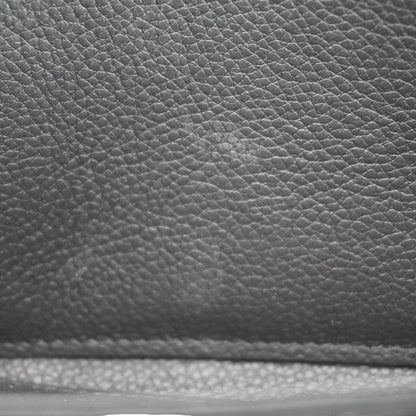 LOUIS VUITTON Clemence Monogram Empreinte Leather Wallet Black