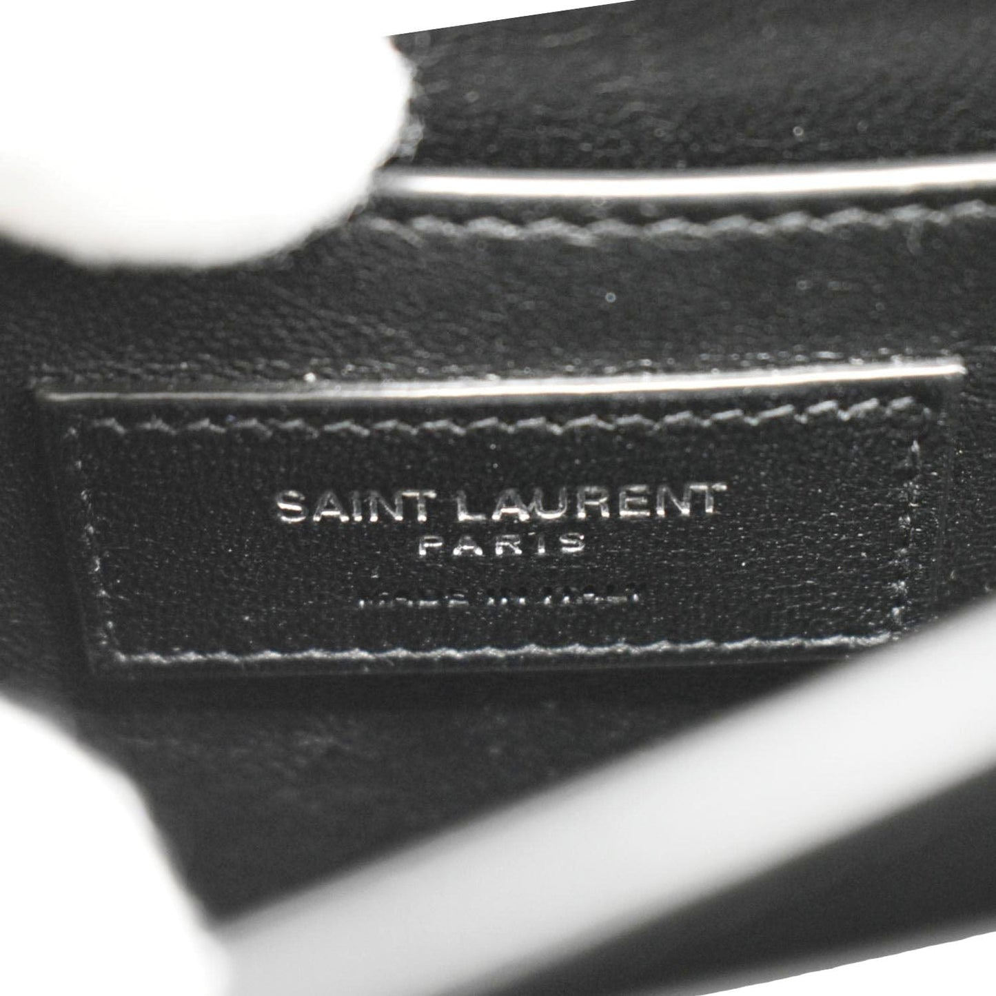 YVES SAINT LAURENT Monogram Sunset Medium Leather Shoulder Bag Black