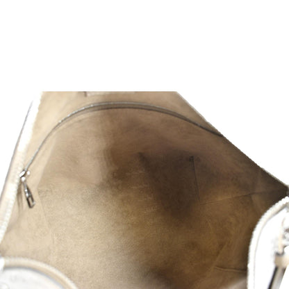 LOUIS VUITTON Beaubourg Mahina MM Leather Hobo Shoulder Bag Galet