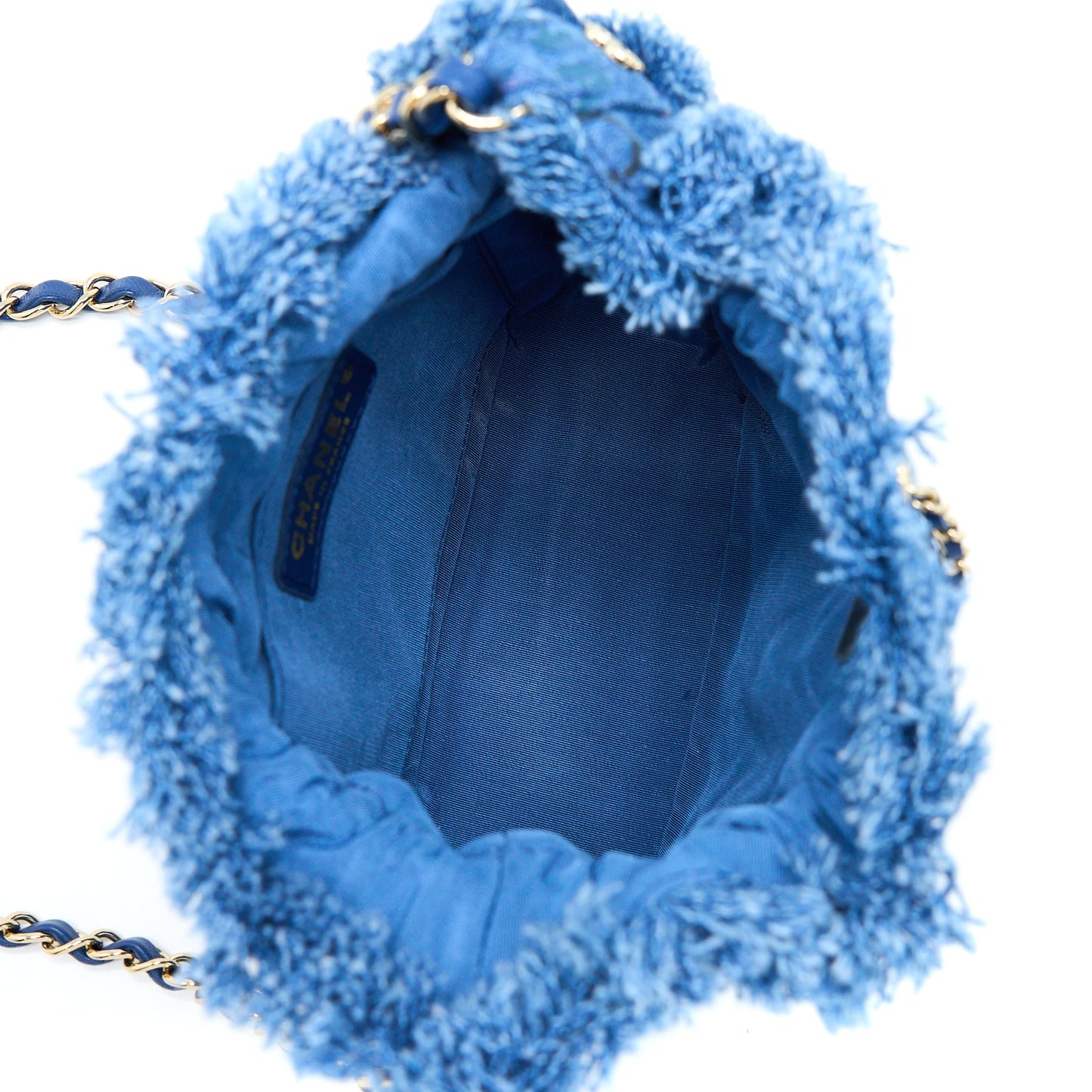 Chanel 22P Small Blue Denim Bucket Bag L (Microchip)