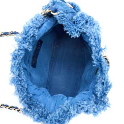 Chanel 22P Small Blue Denim Bucket Bag L (Microchip)