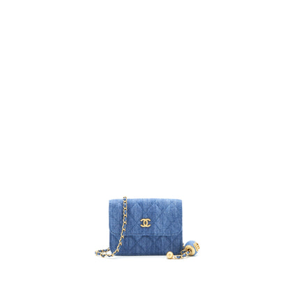 Chanel Pearl Crush Denim mini flap Belt bag