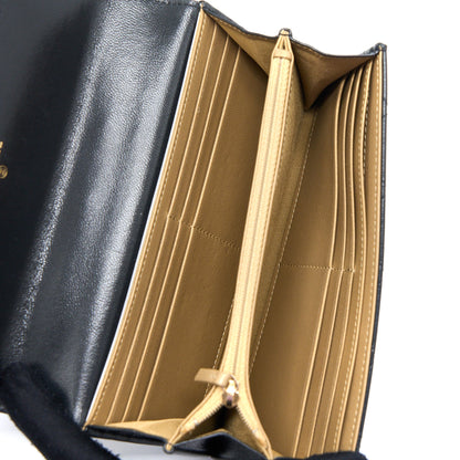 Chanel Pearl Flap Wallet on Chain Goatskin Black