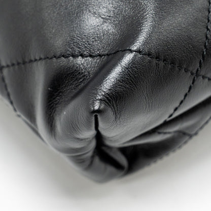 Chanel mini 22 Bag Shiny Calfskin Black  (Microchip)