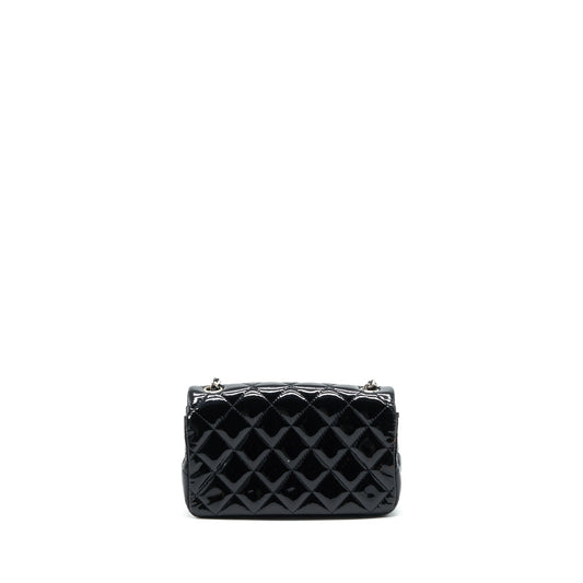 Chanel super mini Rectangular flap Bag Patent black