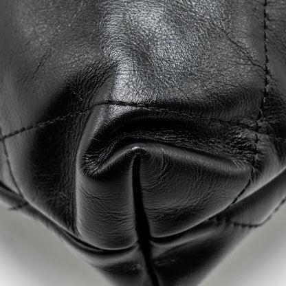 Chanel mini 22 Bag Shiny Calfskin Black  (Microchip)