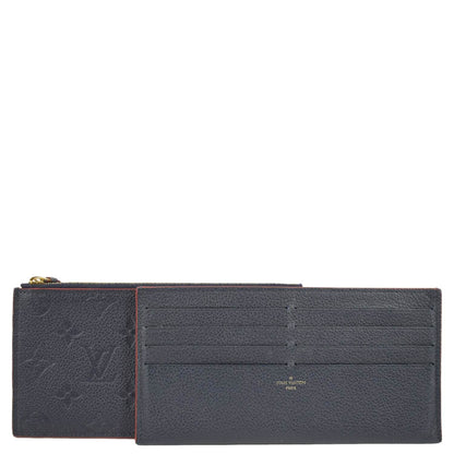 LOUIS VUITTON Felicie Monogram Empreinte Pochette Crossbody Bag Marine Rouge