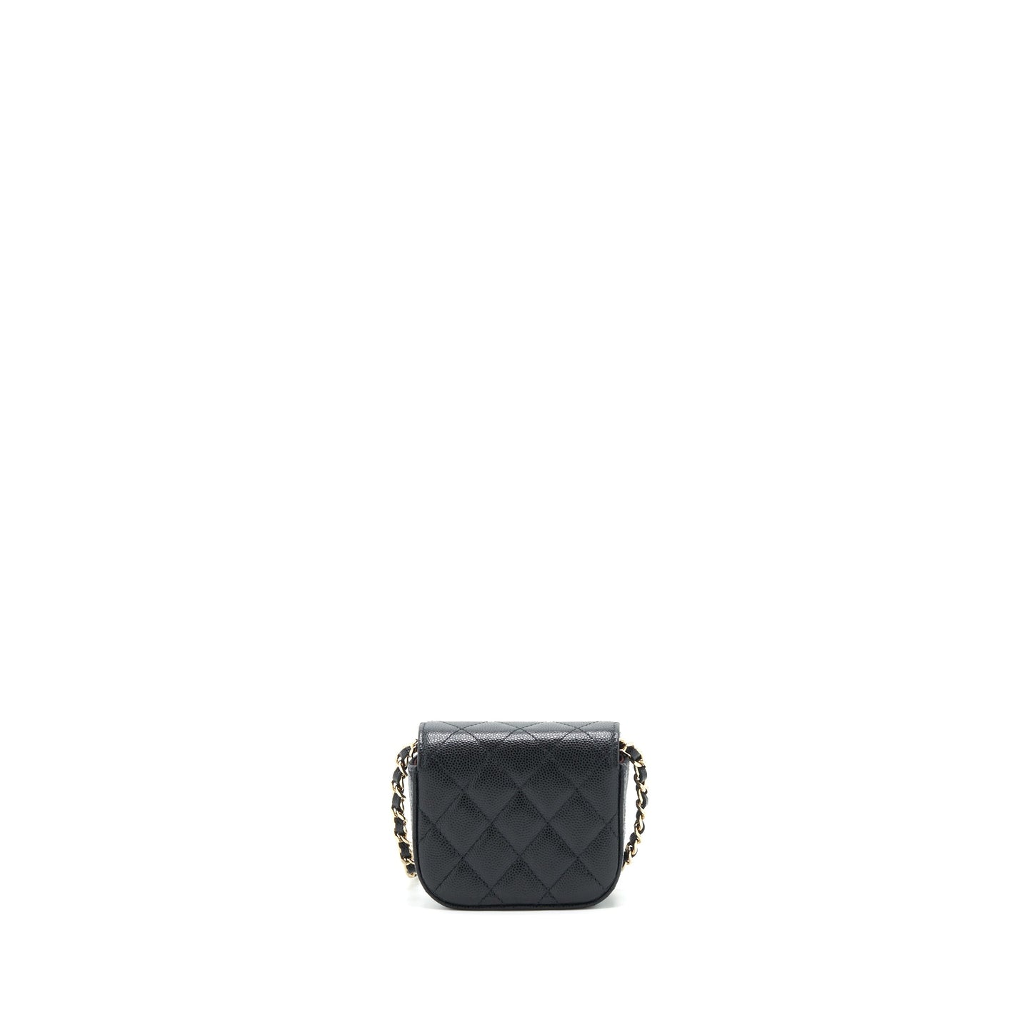 Chanel mini flap Vanity with Chain Caviar black L