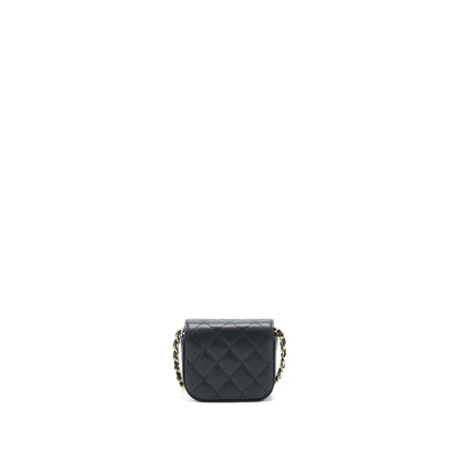 Chanel mini flap Vanity with Chain Caviar black L