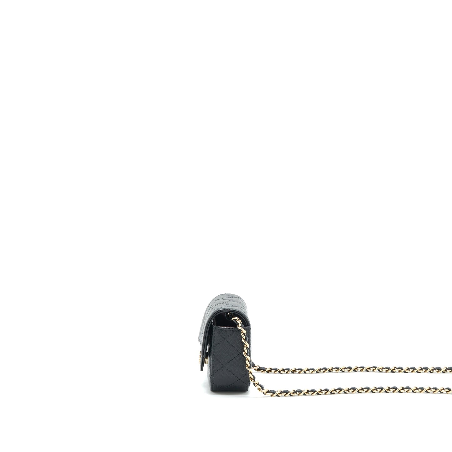 Chanel mini flap Vanity with Chain Caviar black L