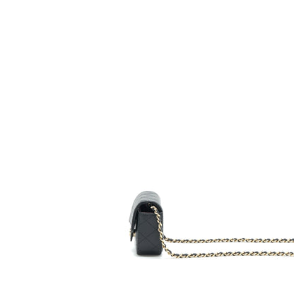 Chanel mini flap Vanity with Chain Caviar black L