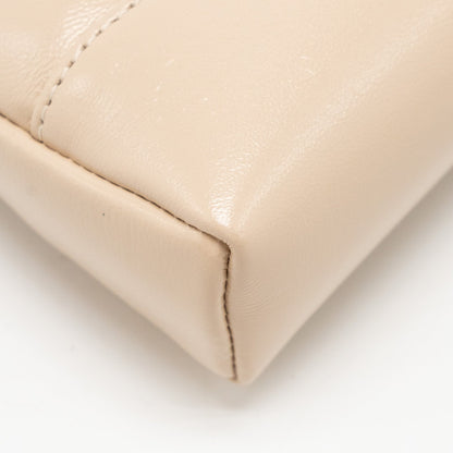 Chanel Mini 31 clutch with chain shiny lambskin light beige L ( microchip)