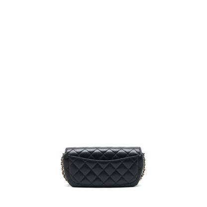 Chanel mini Glass case bag caviar black L