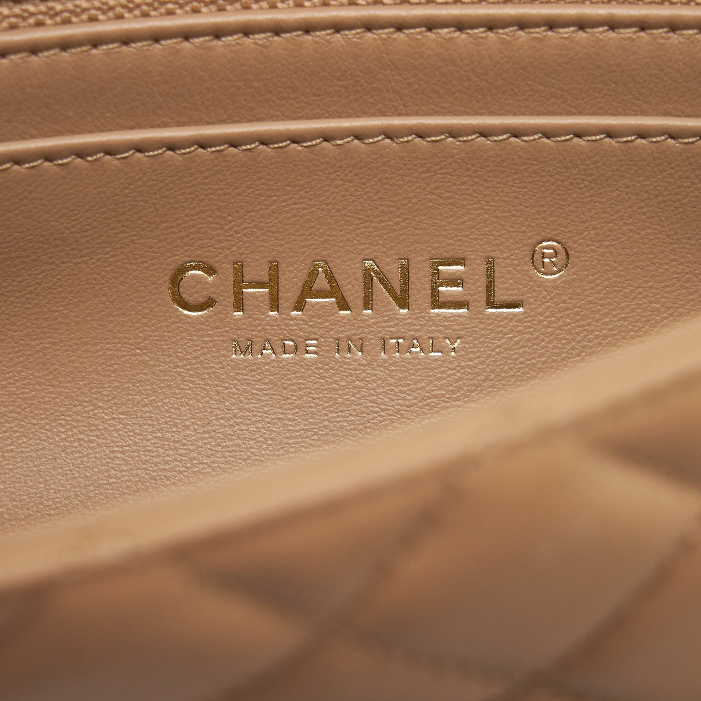 Chanel 22B Pearl Crush Mini Rectangular Flap Bag Lambskin Dark Beige  (Microchip)