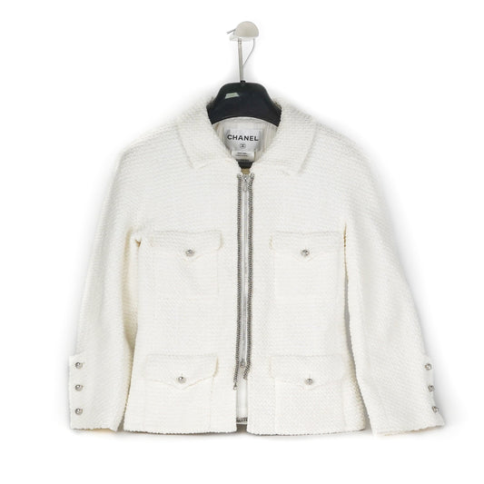 Chanel Short Jacket White 38