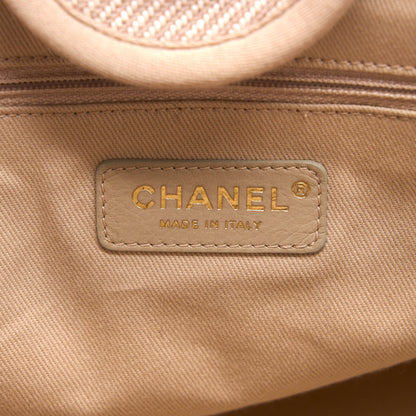 Chanel Deauville Tote Bag Fabric Light Pink L