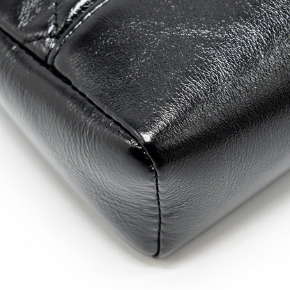 Chanel mini 31 bag shiny calfskin black L (microchip)