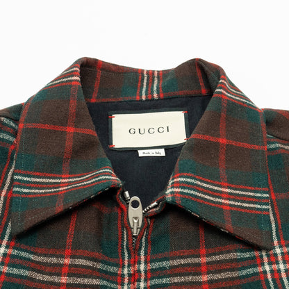 GUCCI Size 46 Men�s Checked Wool Jacket Multicolour